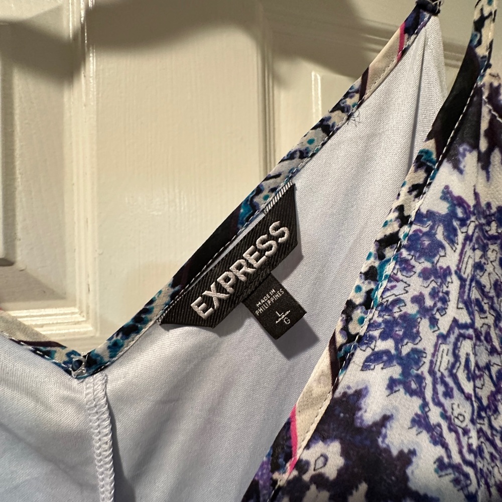 Express Blue Multi-Color Dress - Picture 3 of 4